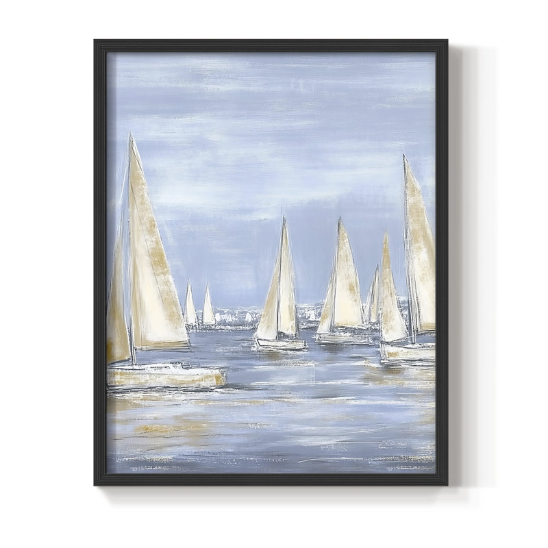 NAUTICAL Series I, reproduction encadrée - bois massif, Noir, H 30 po x l 24 po