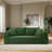 Boneless 83" Modern Corduroy Loveseat Sofa,2-Seater Cloud Couch with Memory Foam and Spring Seat With Four Pillows,Deep Seat Sofa with Wide Armrests,No Assembly Couch in a Box for Bedroom,Living Room-1007610313