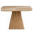 Buran 47" Square Dining Table In Ash Wood Veneer With Tapered Rectangular Iron Pedestal Base Buran Collection
