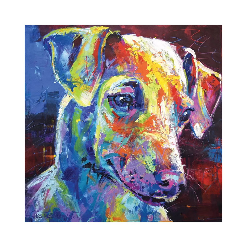 Greyhound Puppy by Jos Coufreur - Wrapped Canvas Gallery-Wrapped Canvas Giclée, 45.72 cm H x 45.72 cm W