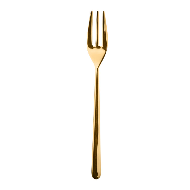 Linea Serving Fork - 12 Pieces, Oro