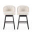 Tabouret de bar en cuir classique avec dossier capitonné, ensemble de 2-32162949