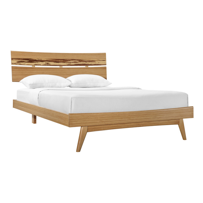 Lucinda Solid Wood Slat Bed, Queen, Beige