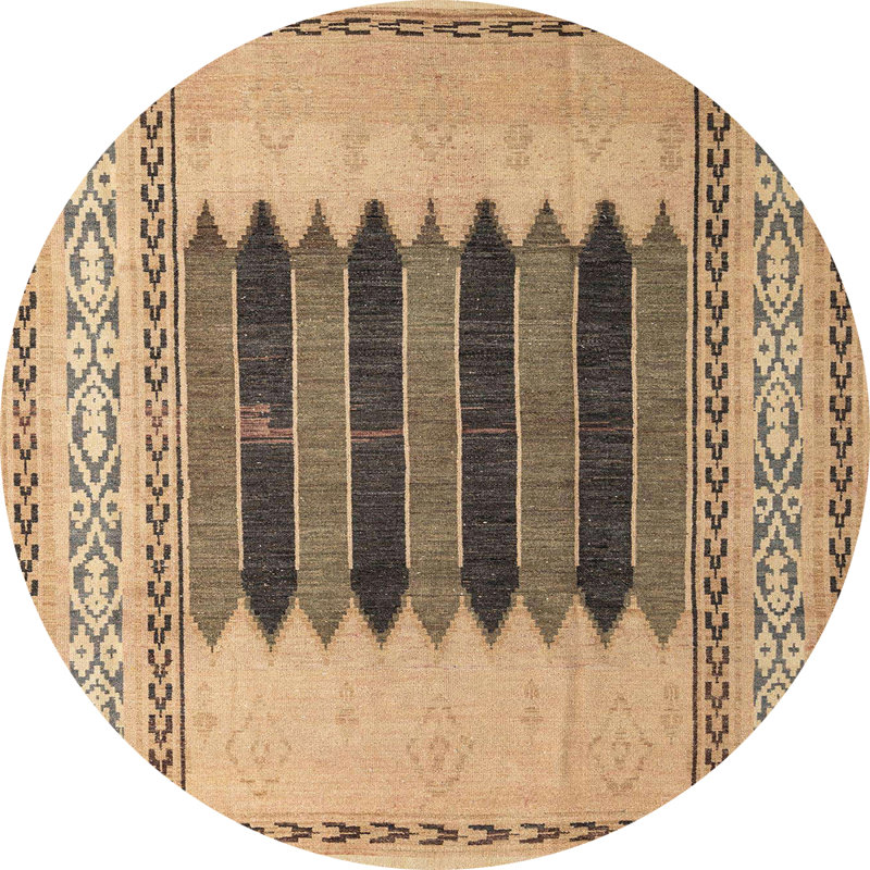 Tapis abstrait moderne 4938, Rond 6 pi