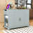 Rolling Kitchen Island Cart with Built-in Power Outlet, Storage Cabient and Trash Can-2116294576