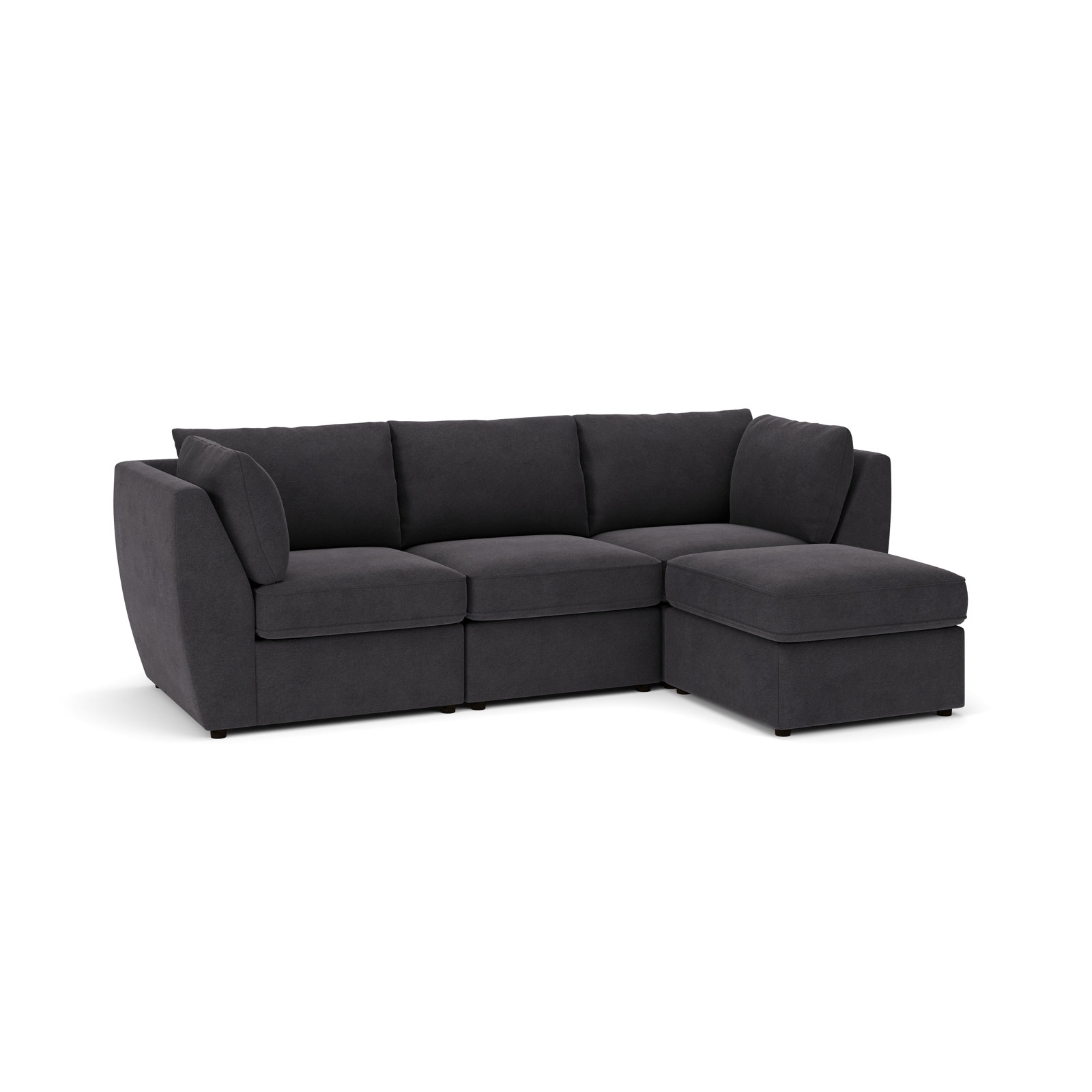 Caldwell 105" Modular Sofa, Bella Gunmetal