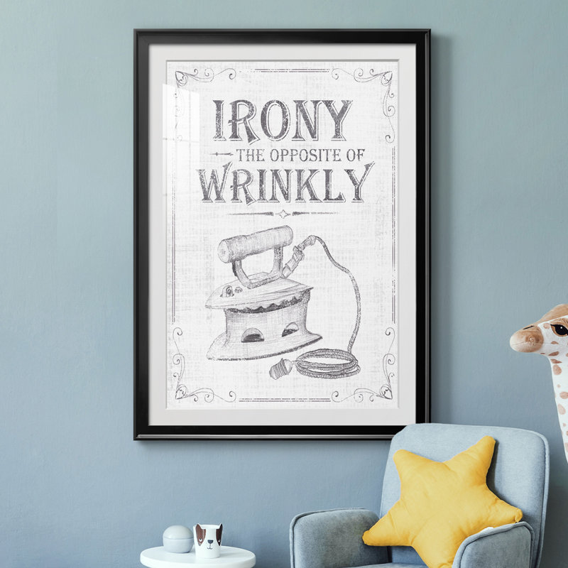 Laundry Today II - Single Picture Frame Print, Black Framed, 42.5" H x 30.5" W x 1" D