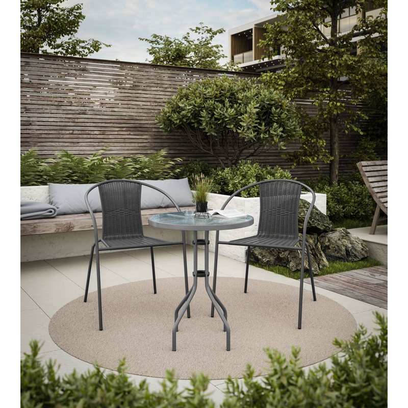 Krishunna 2 - Person Patio Dining Set with Round Table