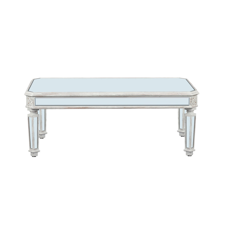 Mirrored Coffee Table, Silver