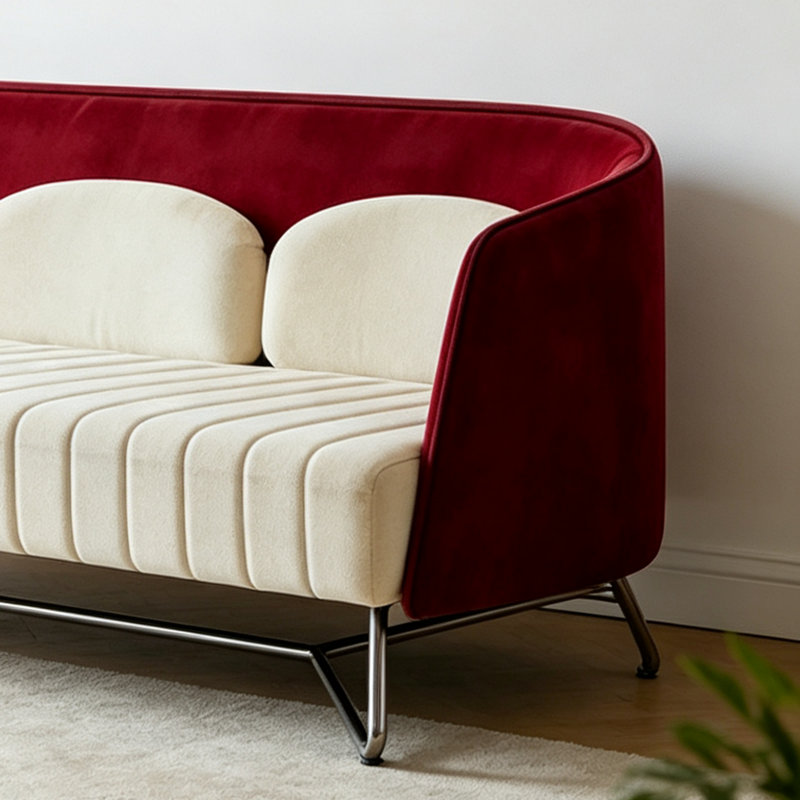 Canapé rouge moderne, simple et luxueux, L 70,87 po