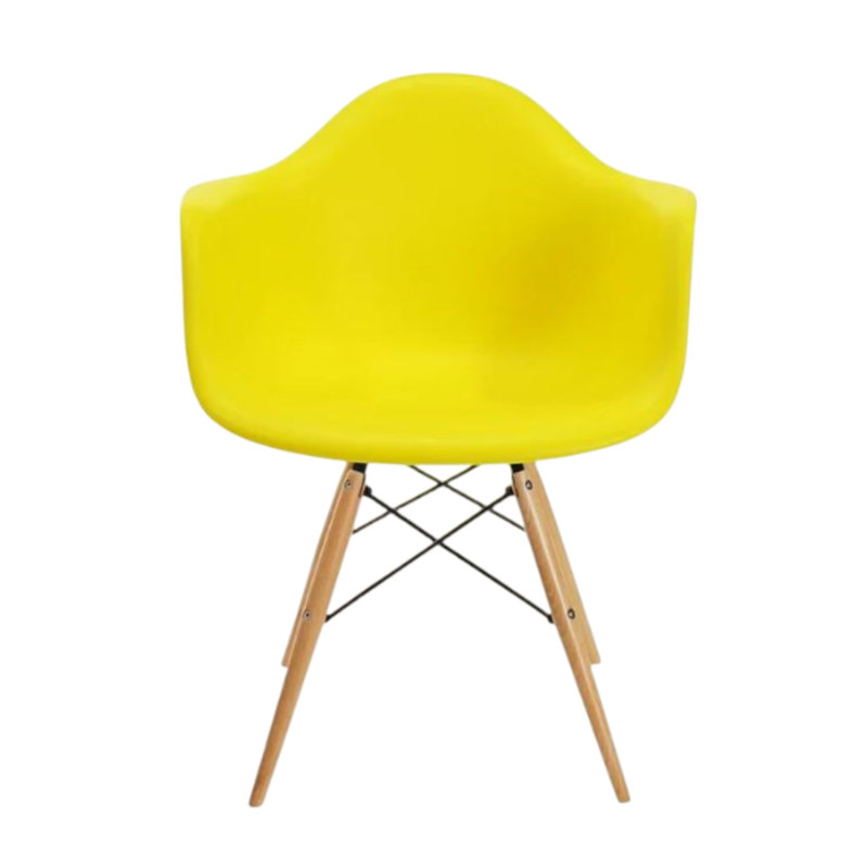 Chaise pour enfants en plastique Benson, Jaune
