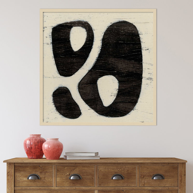 Hieroglyph IX by June Erica Vess, 33" H x 33" W x 1" D, Black