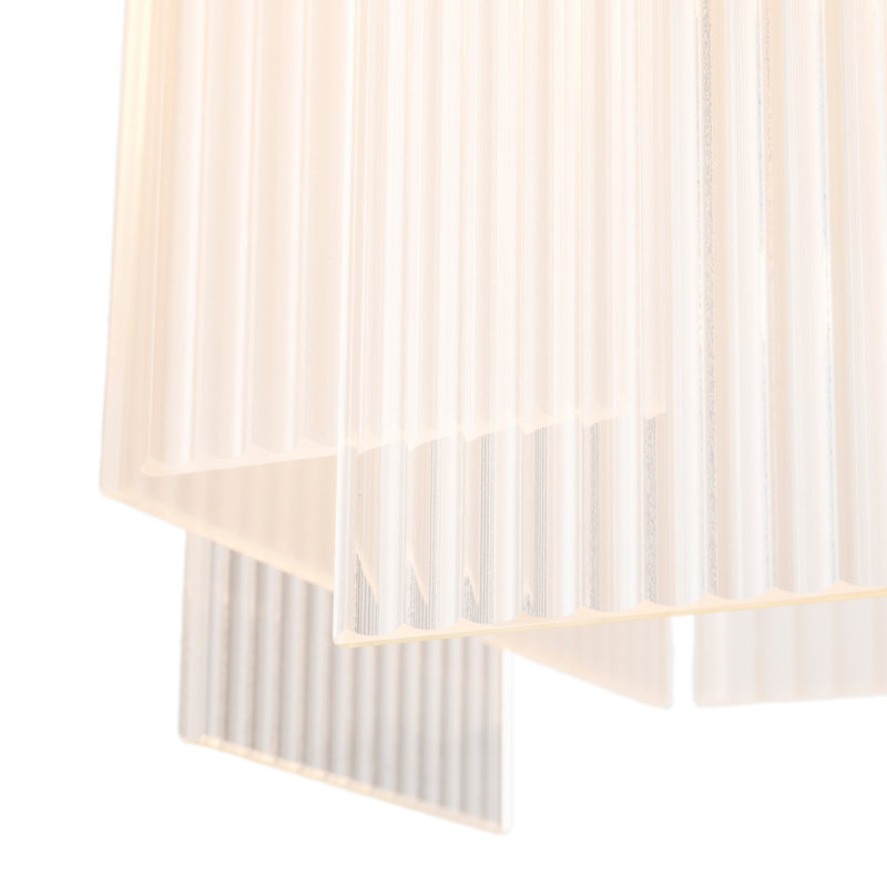 Chandelier Giardano Clear And Frosted Glass Antique Brass Finish