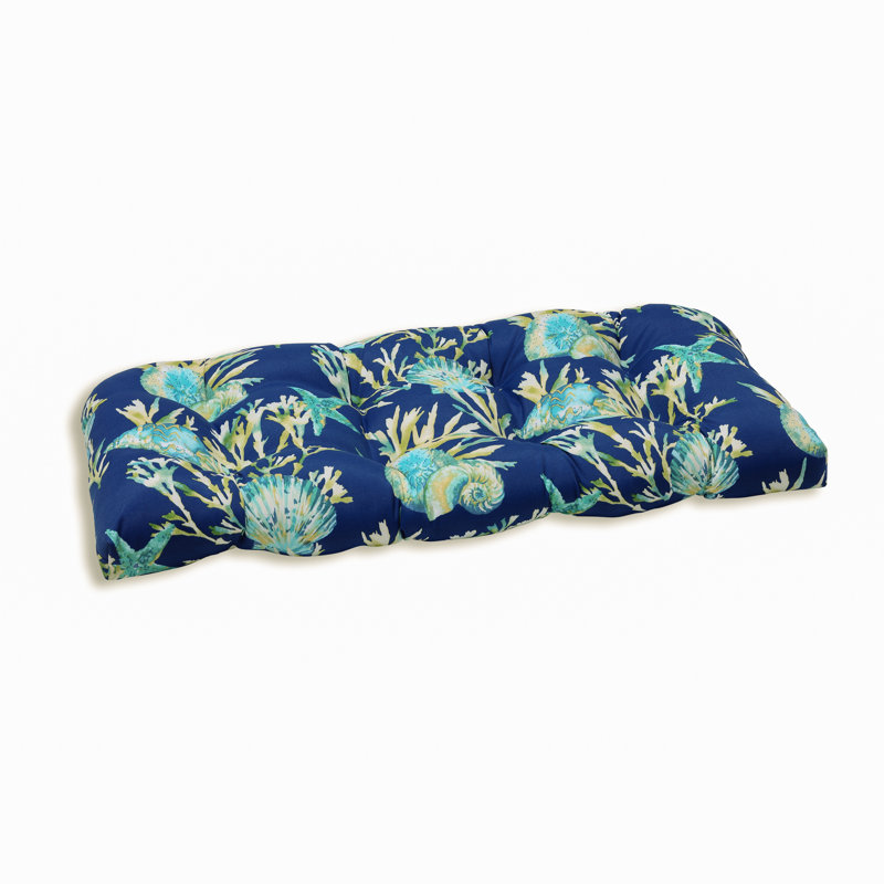 Blue and Green Coastal Polyester Square Throw Pillows, Set of 2