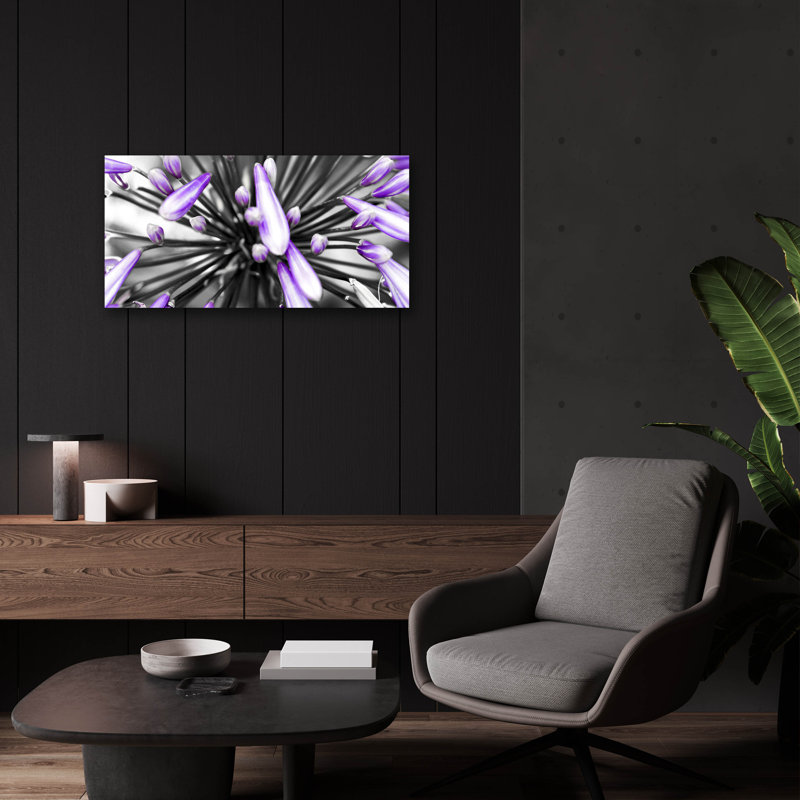 «Mauve fleur» par Photoinc Studio, art mural en verre acrylique, 24 po x 12 po, H 12 po x l 24 po