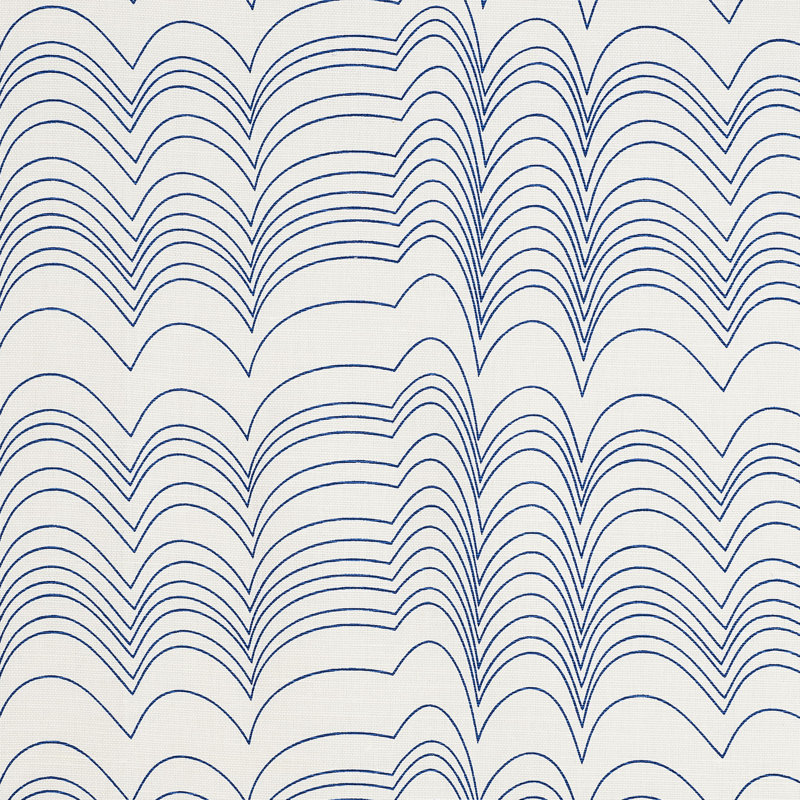 Schumacher x Studio Bon Richter Fabric, Blue