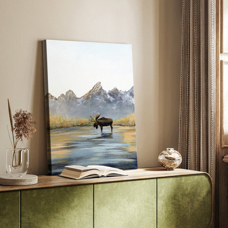 «Moose», reproduction encadrée - Cavas, H 48 po x l 32 po