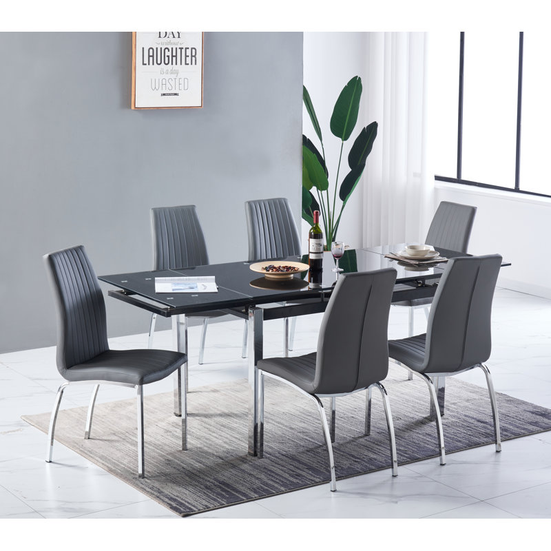 Harlingen Dining Set, Grey 
