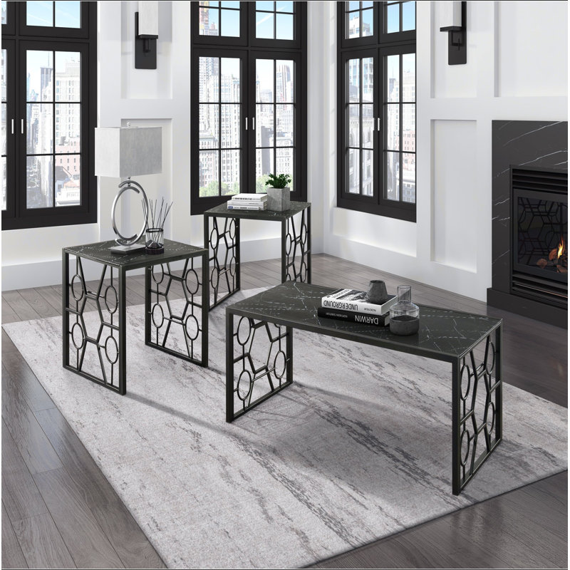 Ensemble de tables d'appoint 3 pièces Modern Modern
