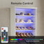 Armoire de rangement pour chaussures 28,35 po à 8 niveaux avec bande lumineuse DEL