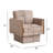 Swivel Upholstered Accent Chair with Wood Accent Arms-527936017