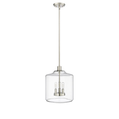 Daisetta 3-Light Pendant light Brushed Nickel