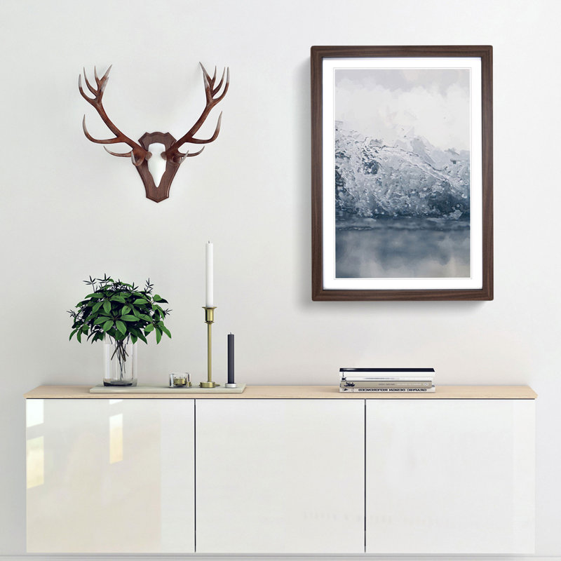 Splash in Abstract - Framed Print, Walnut Framed, 48cm H x 36cm W x 2cm D