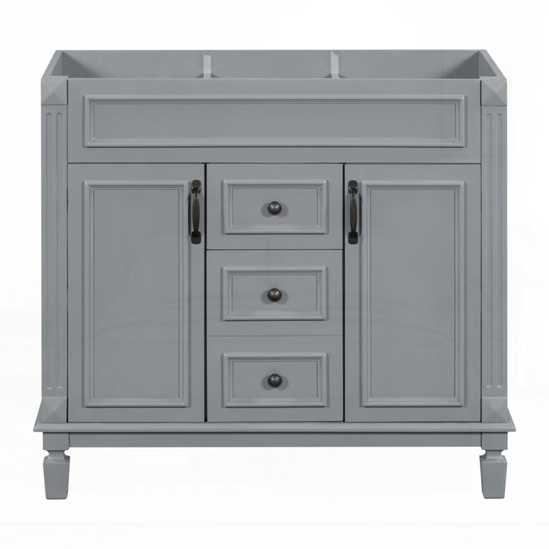Meuble-lavabo 36 po sans lavabo supérieur, Gris