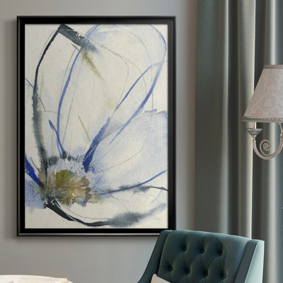 Cobalt & Paynes Petals II, toile encadrée de qualité supérieure - prête à être accrochée