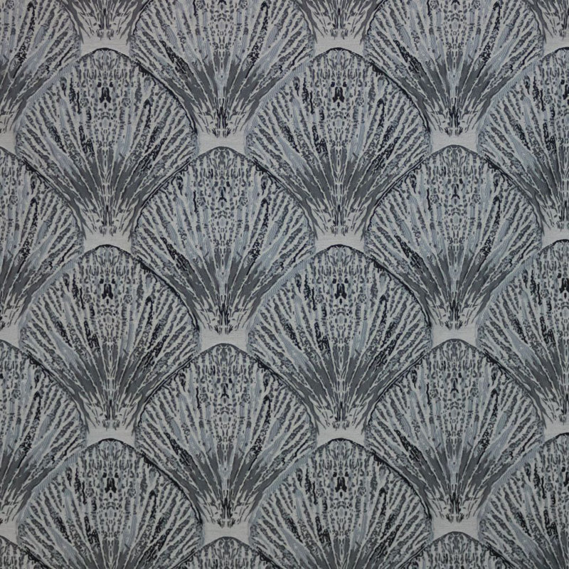 Prive Coquille Fabric, Pewter