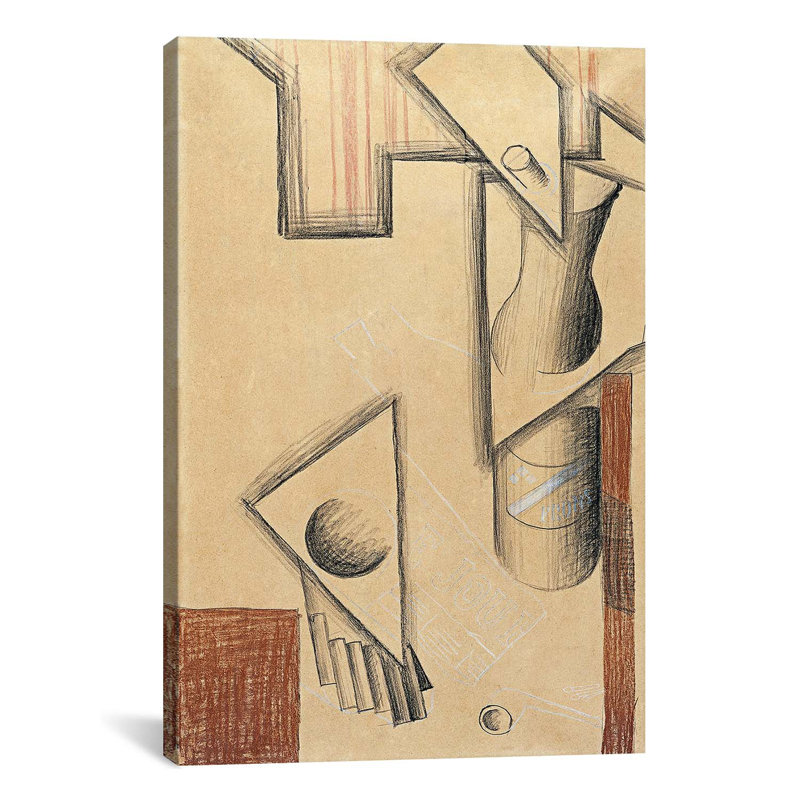 « nature morte » par reproduction d’art sur toile Juan Gris, H 60 po x l 40po x P 1,5 po
