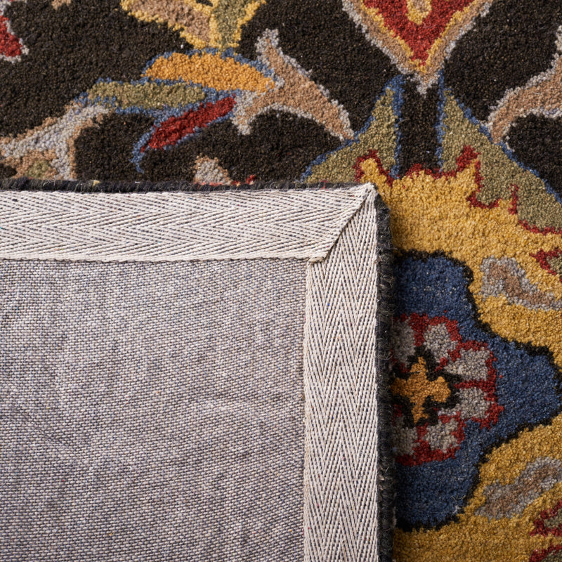 Ayofemi Hand Tufted Wool Floral Rug, Square 6'
