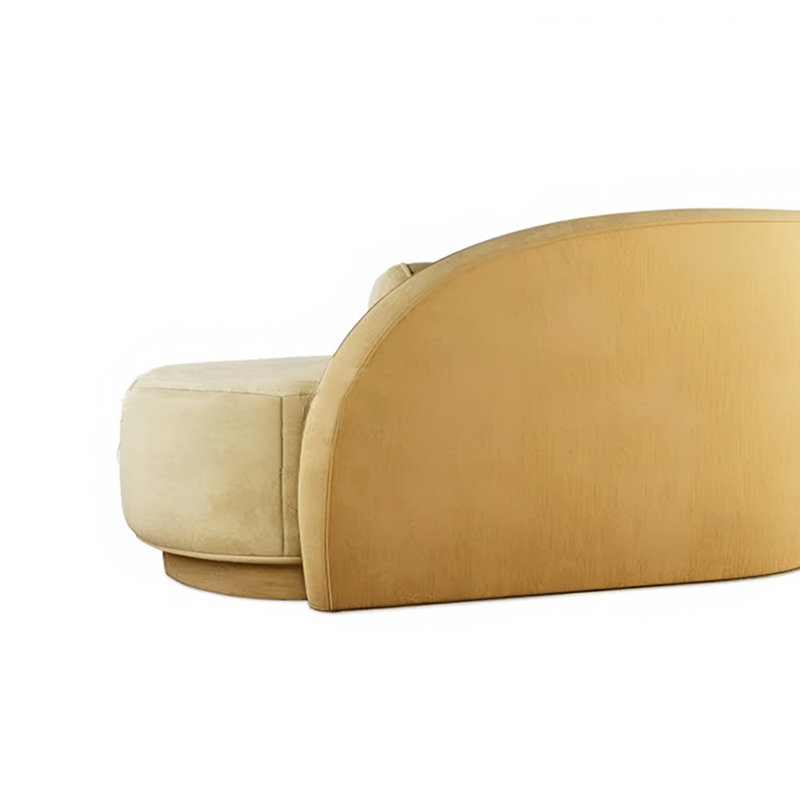 Méridiennes intérieures en flanelle Comfy, Jaune / Kaki, Orienté à gauche (vu de face)