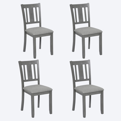 Elegant Solid Wood Upholstered Dining Chairs Set Of 4 With Padded Seats And Ergonomic Design For Comfortable Seating
