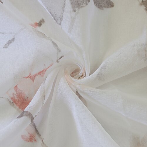 Red Barrel Studio® Antyone Linen Floral Semi-Sheer Grommet Single ...