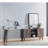 Home Entryway Console Table with Multi- Storage Compartments, Display Cabinet, Hazelnut and White