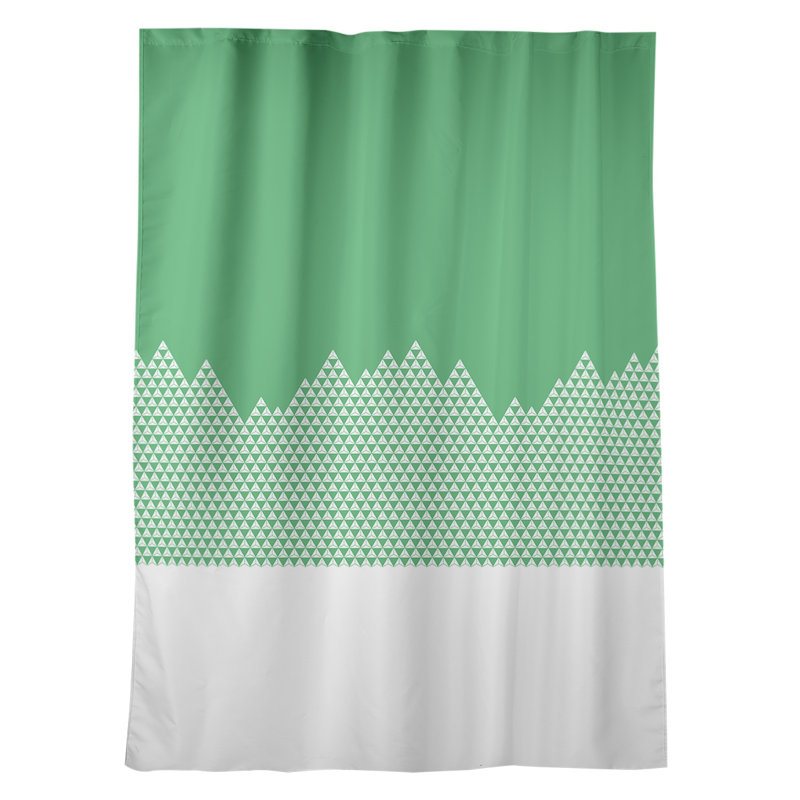 Panneau de rideau simple occultant et isolant avec passe-tringle mountain window Avicia, vert