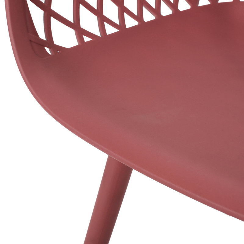 Poppy Chair For Outdoor Dining Area: , , Red Polypropylene, 23.2 In.d X 21 In.w 32 In.h, Minimalist Look Use: Frame, Red, 22.95 21.31 31.41 Design