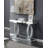 Amalia Rectangular Sofa Table with Shelf Clear Mirror