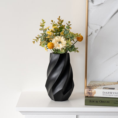 Black 50cm Aluminum Table Vase