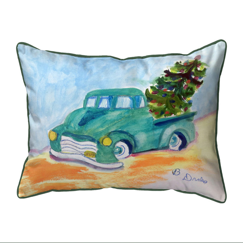 Housse et insert de coussin rectangulaire d'extérieur Green Truck