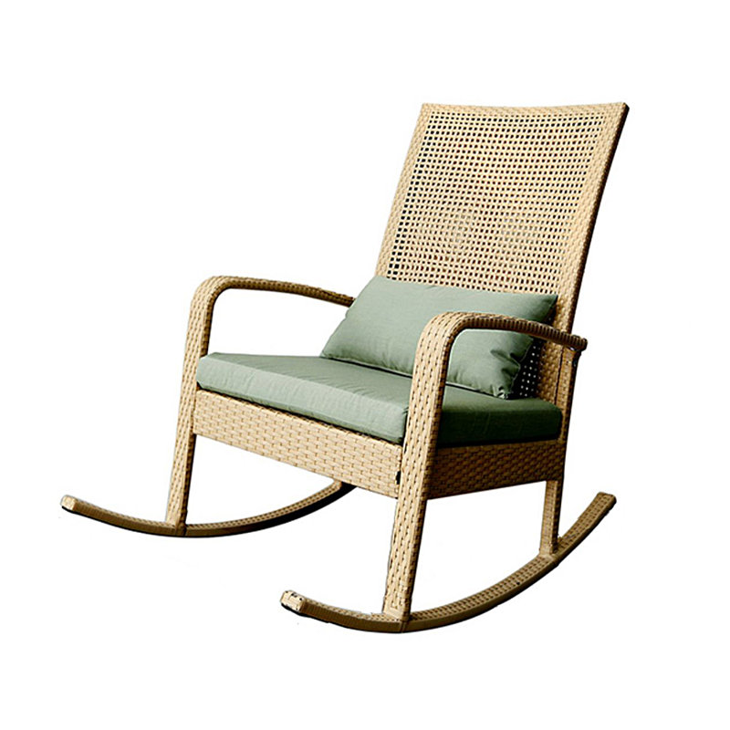 Chaise berçante tissée en PE