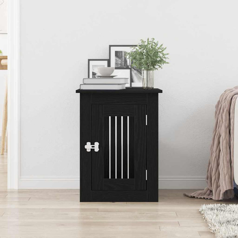 Pet Crate, Black Oak, 59cm H x 62cm W x 45cm D