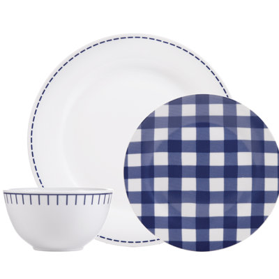 Natoma Porcelain China Dinnerware Set 12 Piece - Service for 4