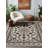 Isabel Collection Digital Print Cotton-Polyester Gray Beige Moroccan Rug-1016333145