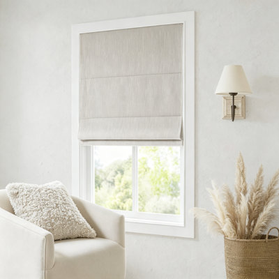 1 PCS 29X64" Total Blackout Cordless Roman Shade Linen