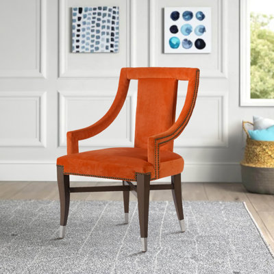 Chaise d'appoint en velours 24 po