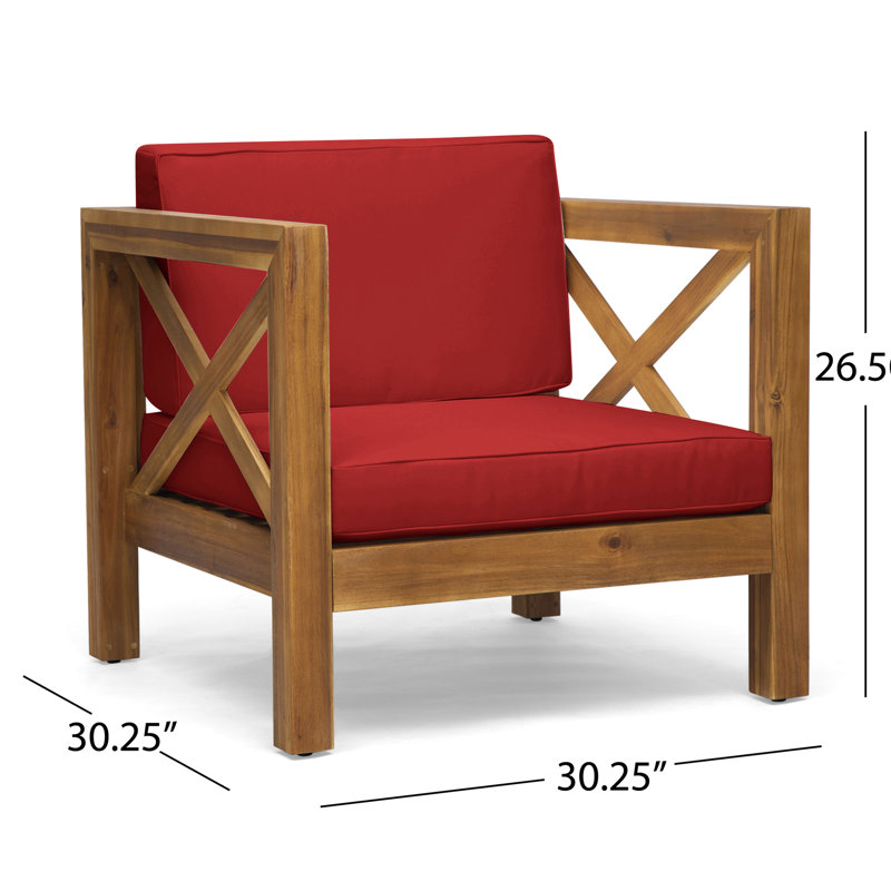 Housse de fauteuil lounge moderne en bois, style milieu du siècle, avec doublure imperméable, 77,3 cm x 67,5 cm, 19 kg.