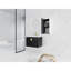 Meuble-lavabo de salle de bain avec lavabo en céramique et compartiment latéral - Châtaignier noir