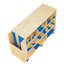 9 Compartment Manufactured Wood Shelving Unit